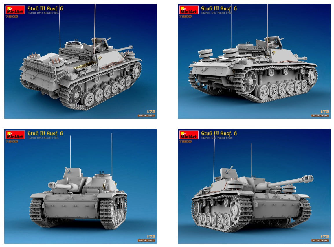 MiniArt 72105 1:72 Sturmgeschutz/StuG.III Ausf.G March 1943 Prod.