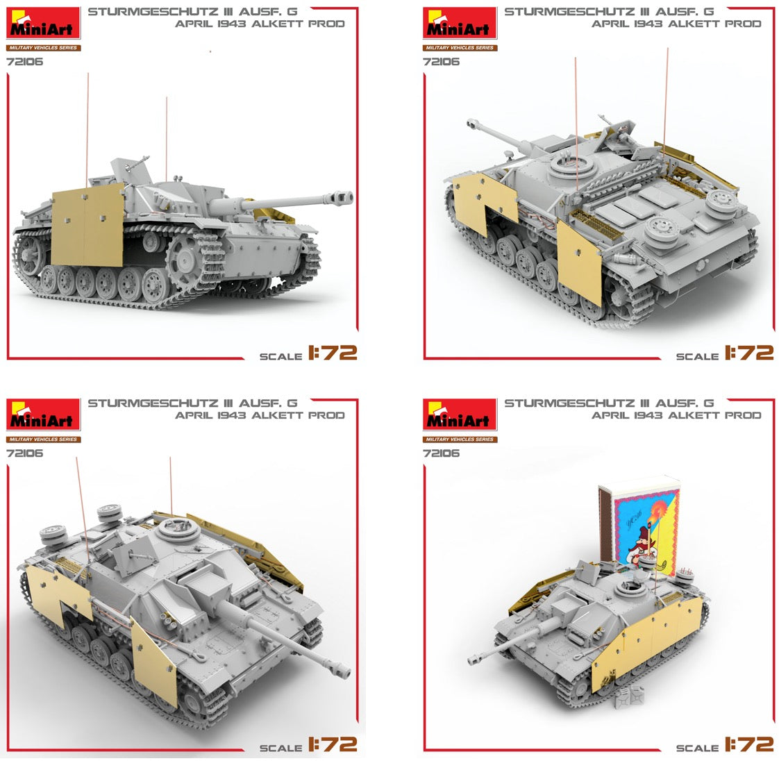 MiniArt 72106 1:72 Sturmgeschutz/StuG.III Ausf.G April 1943 Production