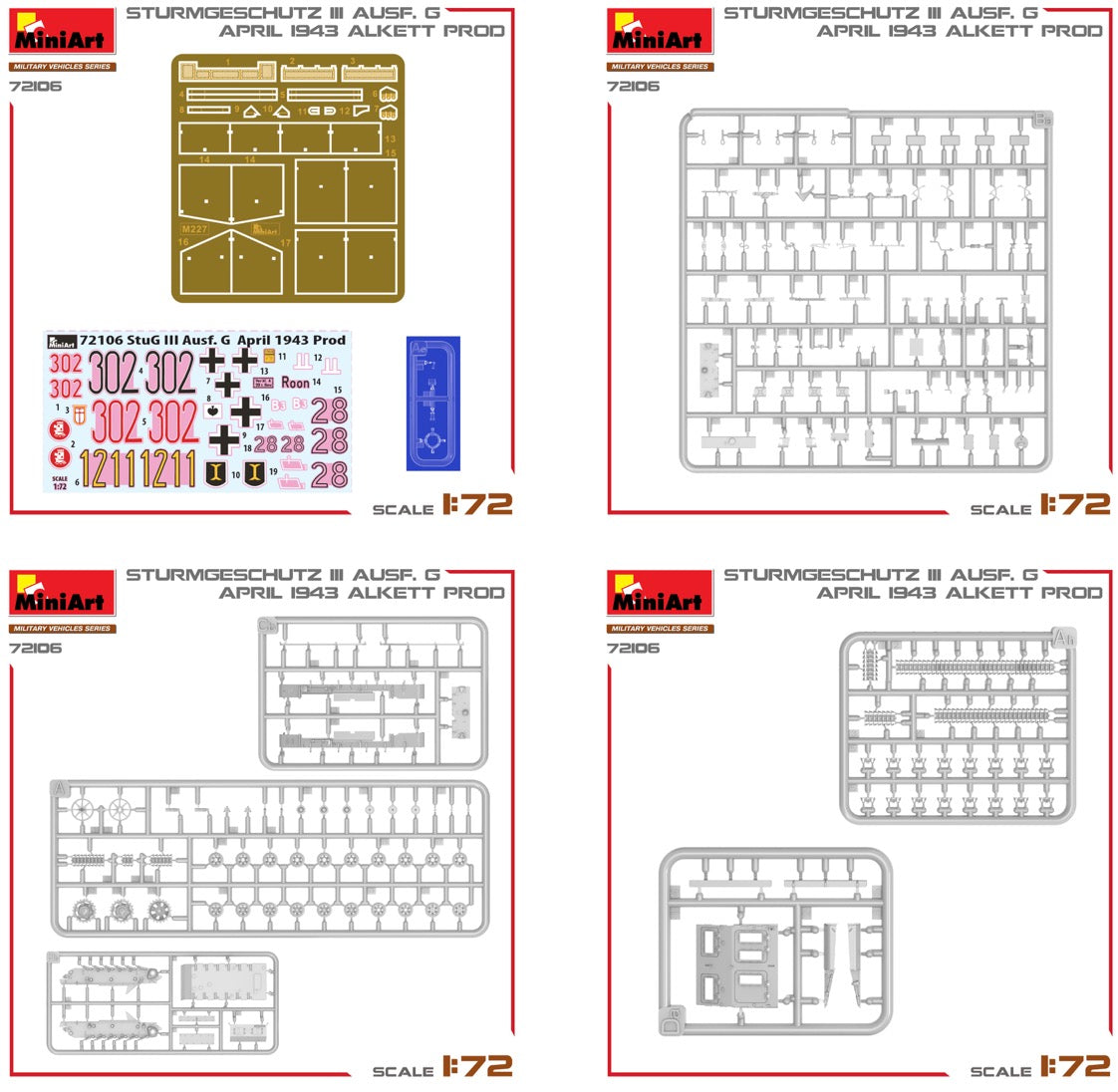 MiniArt 72106 1:72 Sturmgeschutz/StuG.III Ausf.G April 1943 Production