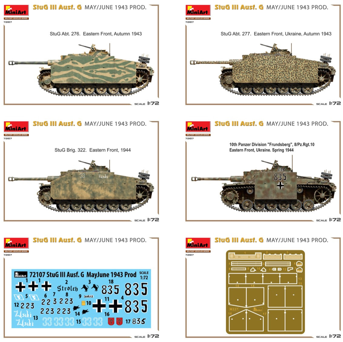 MiniArt 72107 1:72 StuG III Ausf.G May/June 1943 Production