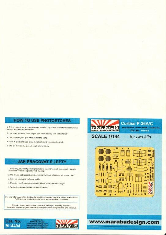 Marabu Design M14404 1:144 Curtiss P-36A/C
