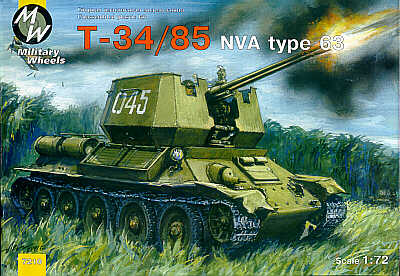 Military Wheels MW7210 1:72 Soviet T-34/85 NVA type 63