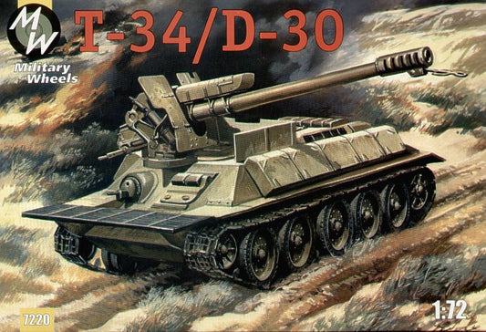 Military Wheels MW7220 1:72 Soviet T-34/D30