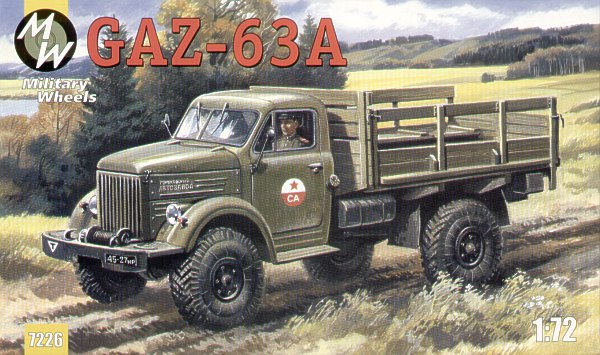 Military Wheels MW7226 1:72 Soviet GAZ-63A Open Back Lorry