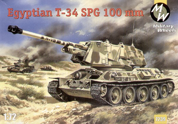 Military Wheels MW7239 1:72 Egyptian Soviet T-34 SPG 100mm