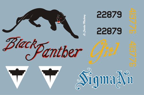 Montex K48287 1:48 Republic P-47D Thunderbolt 1 canopy mask (outside only canopy masks) + insignia and markings masks + decals (designed to be used with Tamiya kits)