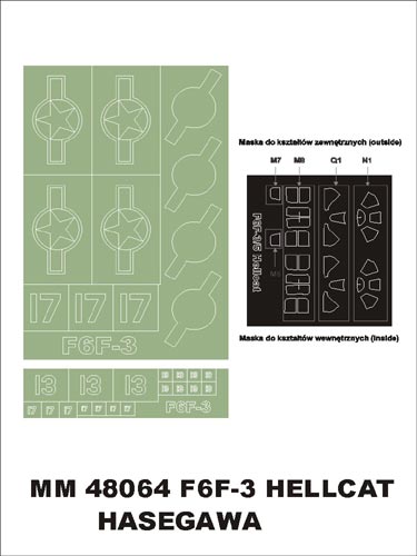 Montex MM48064 1:48 Grumman F6F-3 Hellcat canopy frame paint masks