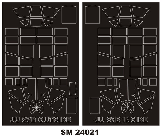 Montex SM24021 1:24 Junkers Ju-87B-2 'Stuka' canopy frame paint mask