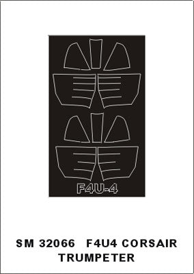 Montex SM32066 1:32 Vought F4U-4 Corsair canopy frame paint masks