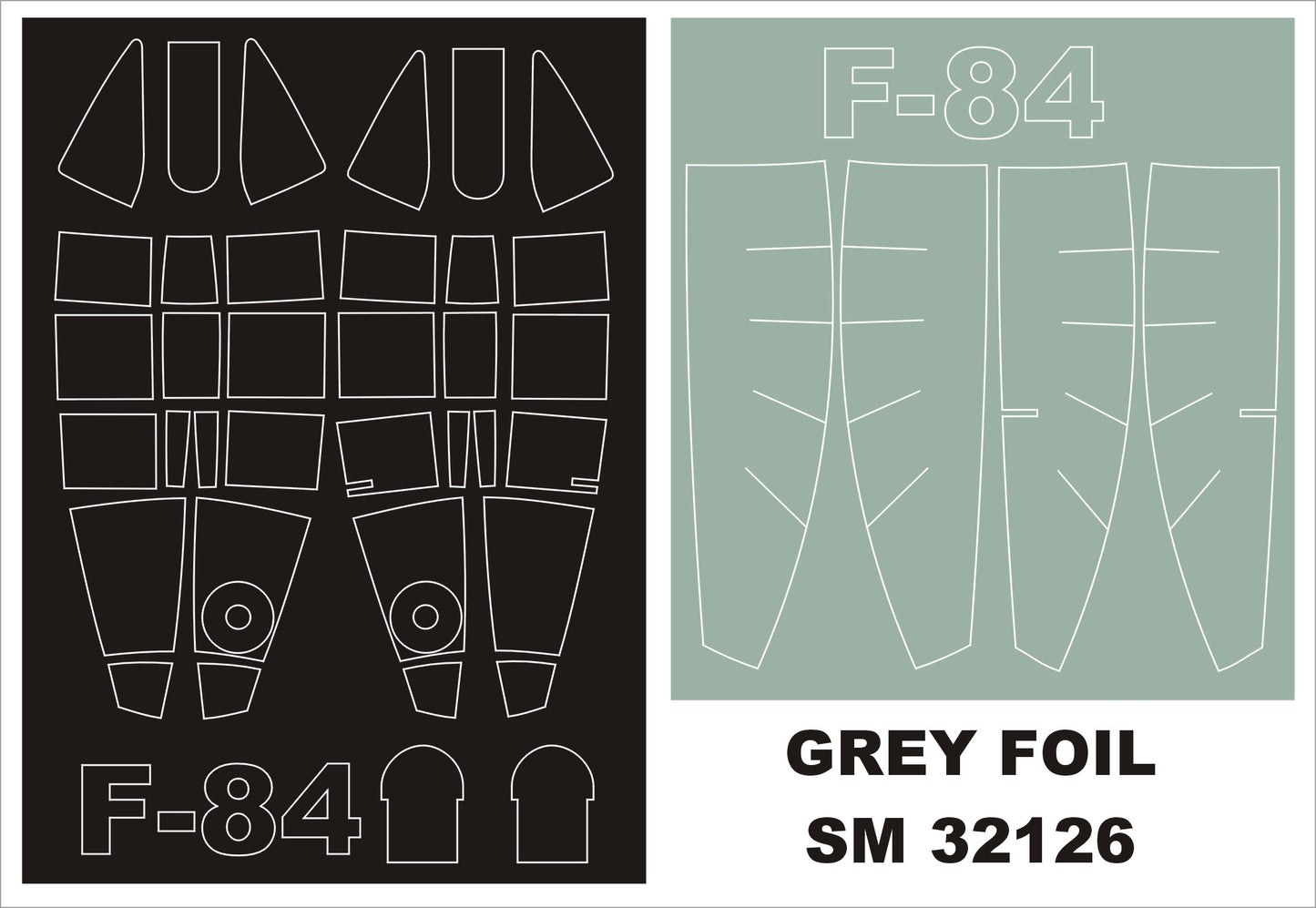 Montex SM32126 1:32 Republic F-84E Thunderjet canopy frame paint masks