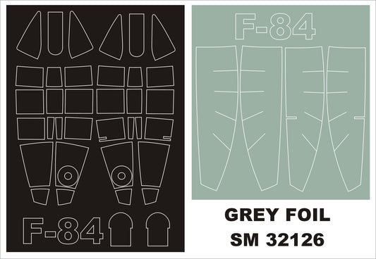 Montex SM32126 1:32 Republic F-84E Thunderjet canopy frame paint masks