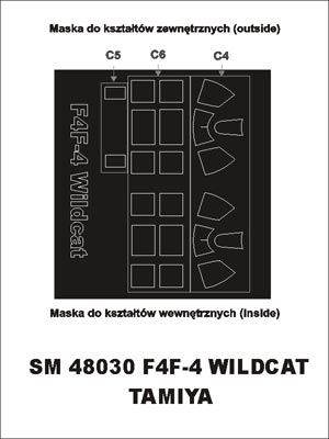 Montex SM48030 1:48 Grumman F4F-4 Wildcat canopy frame paint masks