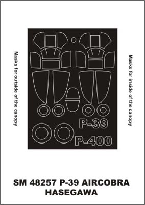 Montex SM48257 1:48 Bell P-39 Airacobra canopy frame paint masks