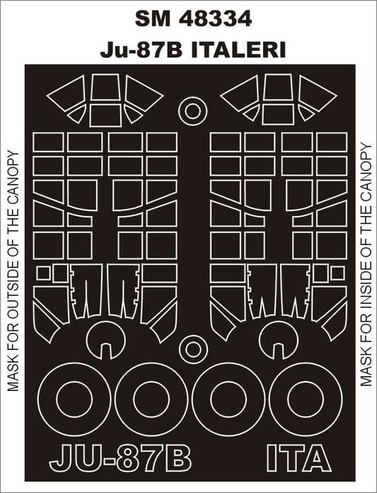 Montex SM48334 1:48 Junkers Ju-87B-2/R-2 'Stuka' canopy frame paint masks