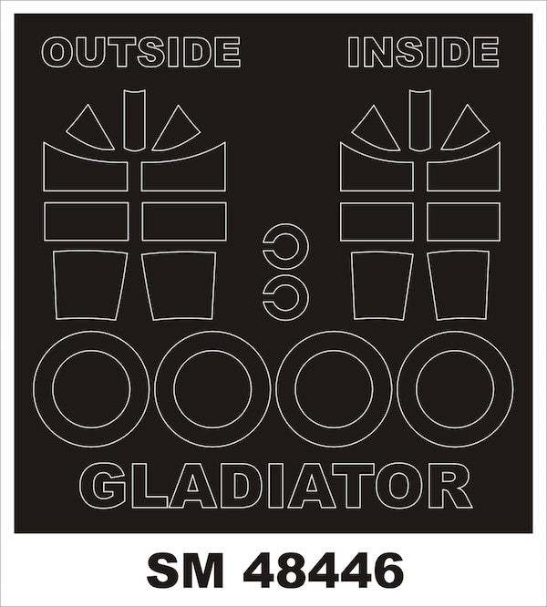 Montex SM48446 1:48 Gloster Gladiator Mk.I  canopy frame paint mask
