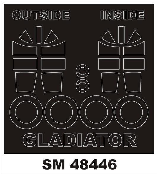 Montex SM48446 1:48 Gloster Gladiator Mk.I  canopy frame paint mask