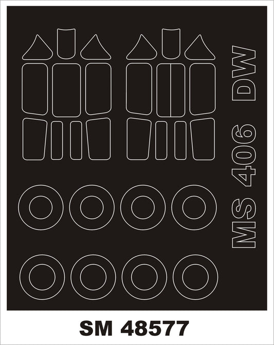 Montex SM48577 1:48 MS 406 canopy frame paint mask (inside & outside)