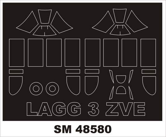 Montex SM48580 1:48 Lavochkin LaGG-3 canopy frame paint mask (inside & outside)
