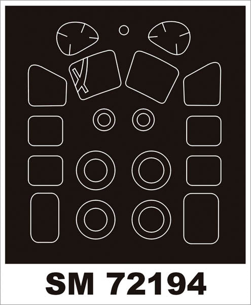 Montex SM72194 1:72 Mil Mi-2 canopy frame paint mask (outside only)