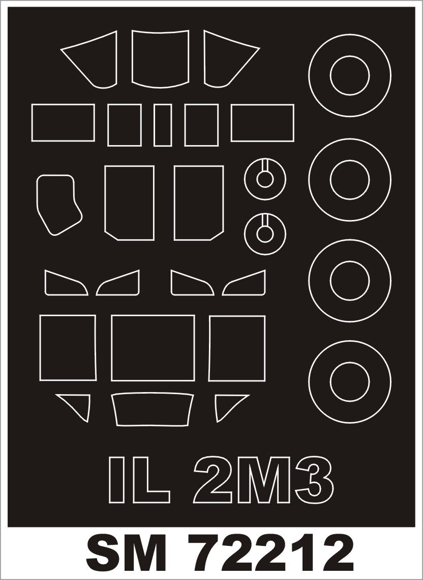 Montex SM72212 1:72 Ilyushin Il-2M3 canopy frame paint mask (outside only)