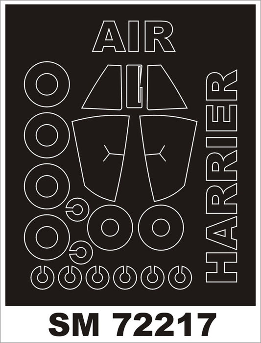 Montex SM72217 1:72 BAe Harrier Gr.3 canopy frame paint mask (outside only)