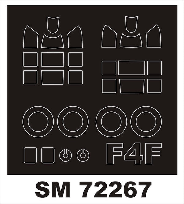 Montex SM72267 1:72 Grumman F4F-4 Wildcat (outside canopy frame mask)