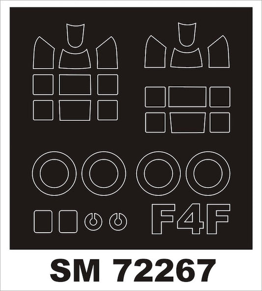 Montex SM72267 1:72 Grumman F4F-4 Wildcat (outside canopy frame mask)