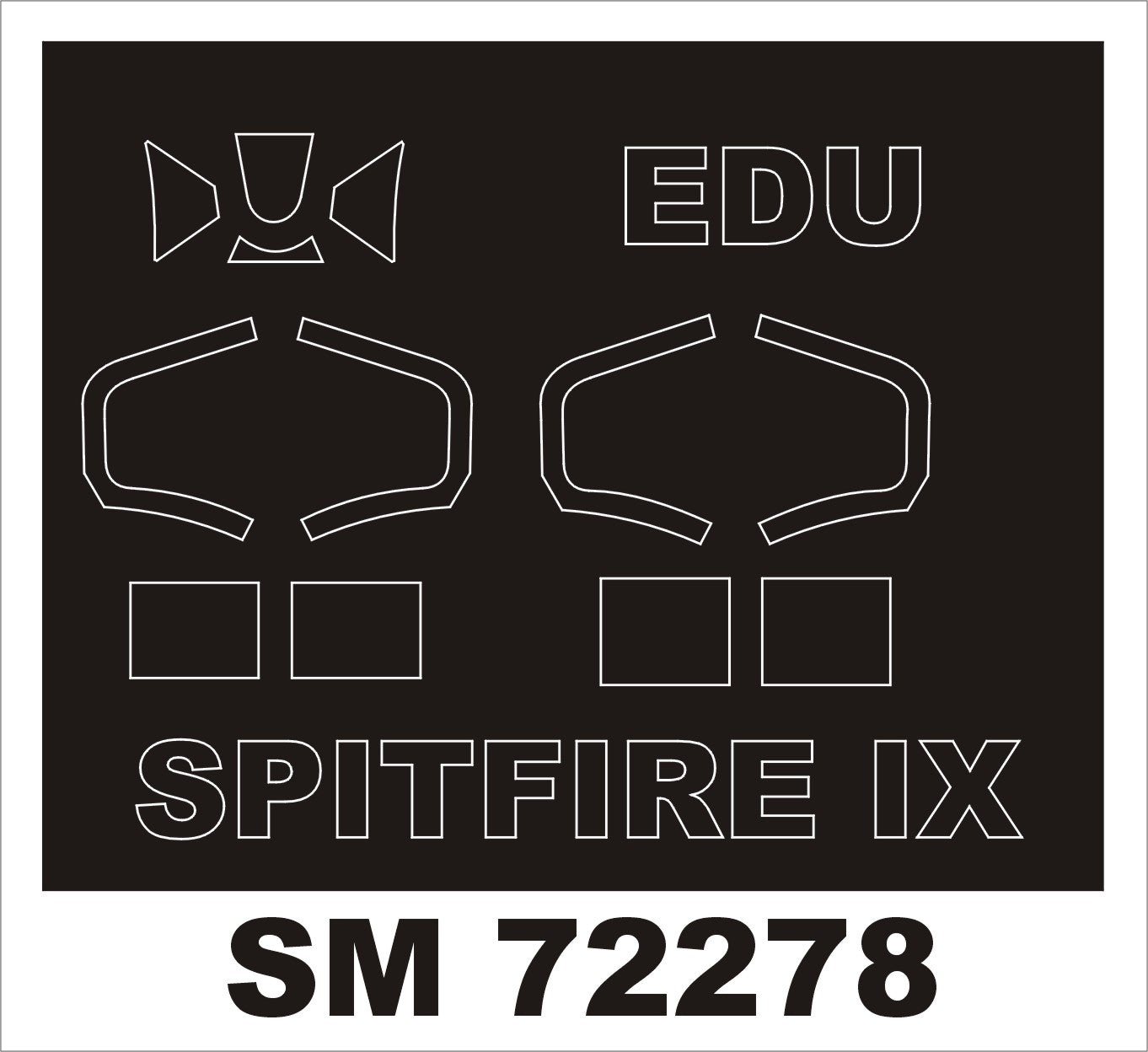 Montex SM72278 1:72 Supermarine Spitfire Mk.IXc/Mk.IXe (outside canopy frame mask)