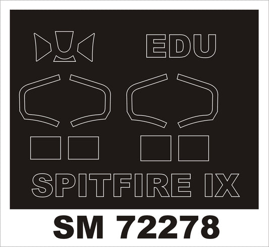 Montex SM72278 1:72 Supermarine Spitfire Mk.IXc/Mk.IXe (outside canopy frame mask)