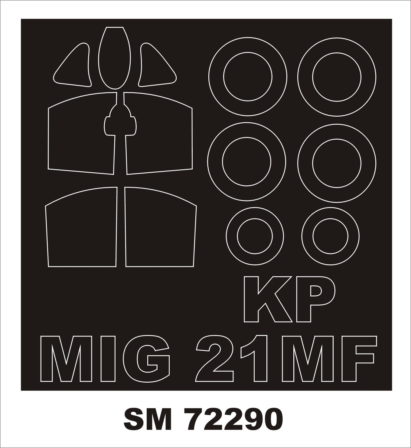 Montex SM72290 1:72 Mikoyan MiG-21MF (outside canopy frame mask)