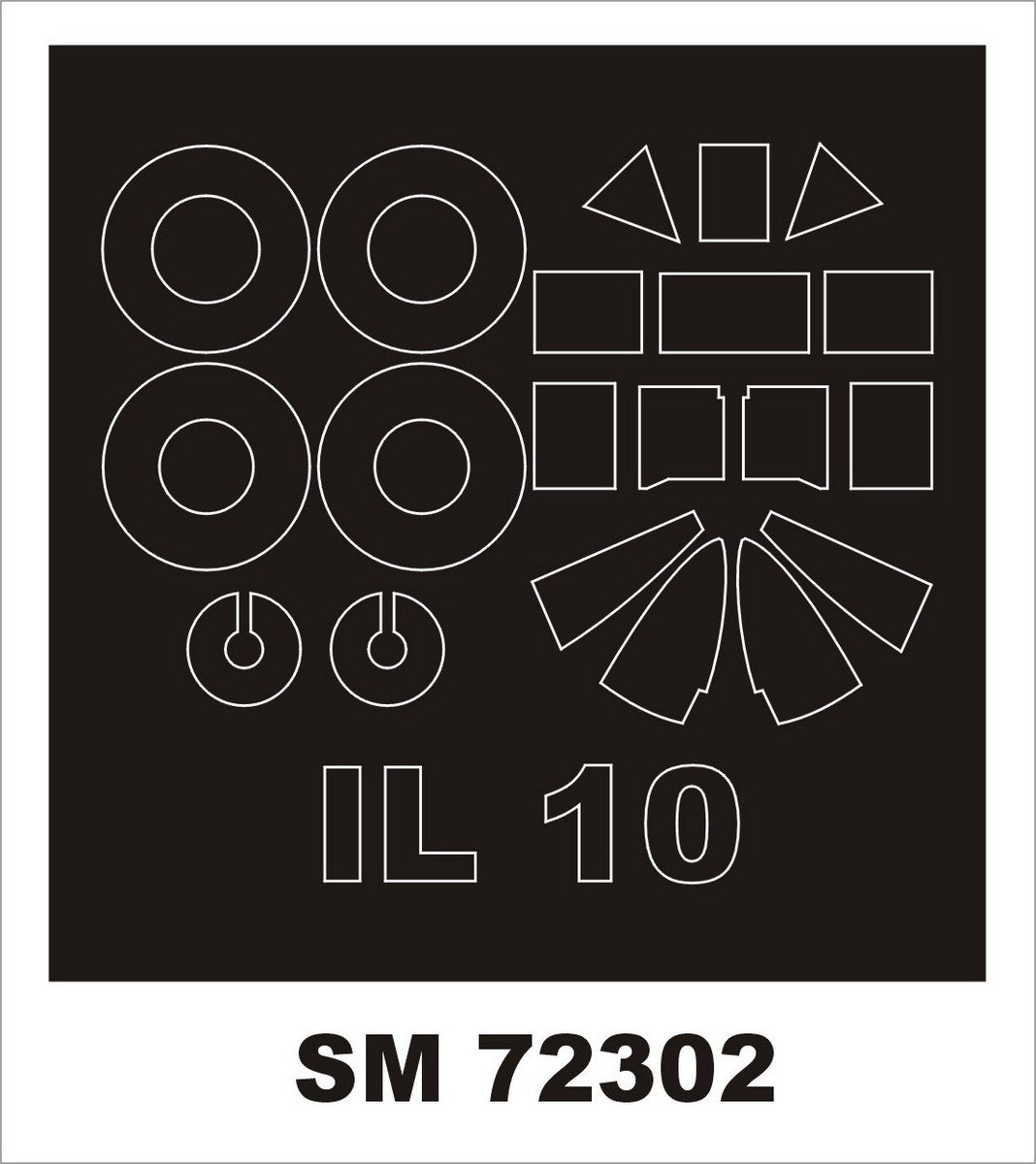 Montex SM72302 1:72 Ilyushin Il-10 (outside canopy frame mask)