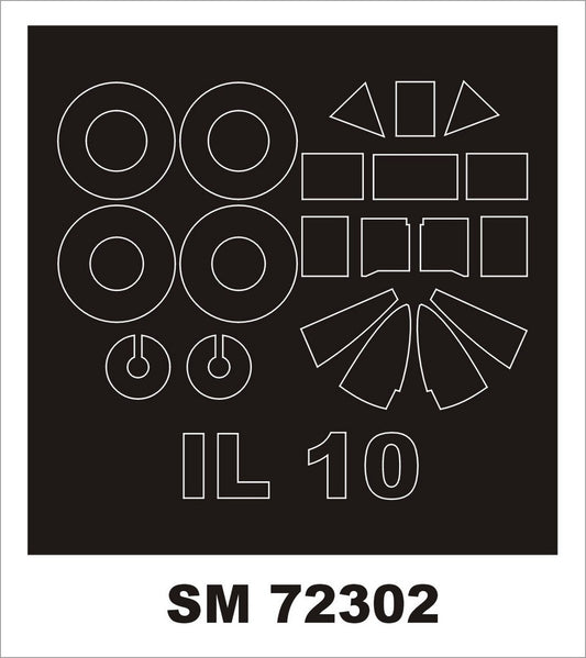 Montex SM72302 1:72 Ilyushin Il-10 (outside canopy frame mask)