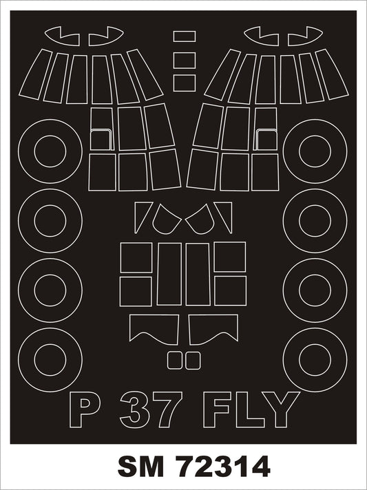 Montex SM72314 1:72 PZL PZL P.37A/PZL P.37B Los canopy frame paint mask (outside only)