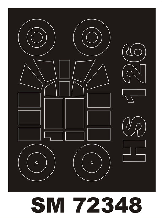 Montex SM72348 1:72 Henschel Hs-126 canopy frame paint masks (outside only)