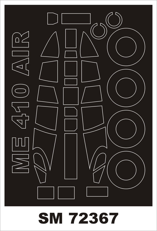 Montex SM72367 1:72 Messerschmitt Me-410A-1/U-2 canopy frame paint masks (outside only)