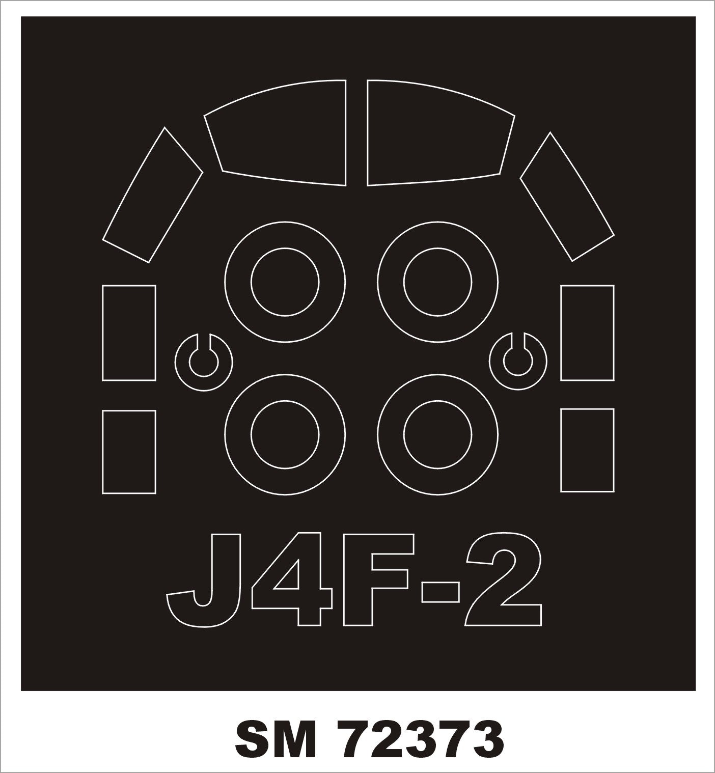 Montex SM72373 1:72 Grumman J4F-2 Widgeon KP canopy frame paint mask (outside only)