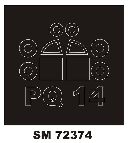 Montex SM72374 1:72 Culver PQ-14 canopy frame paint mask (outside only)