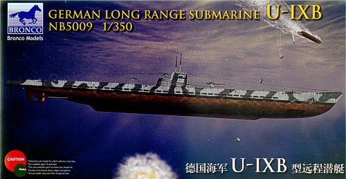 Bronco Models NB5009 1:350 German Long Range Submarine Type U-IXB