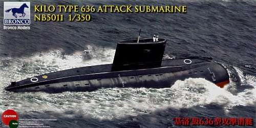 Bronco Models NB5011 1:350 Kilo Type 636 Attack Submarine