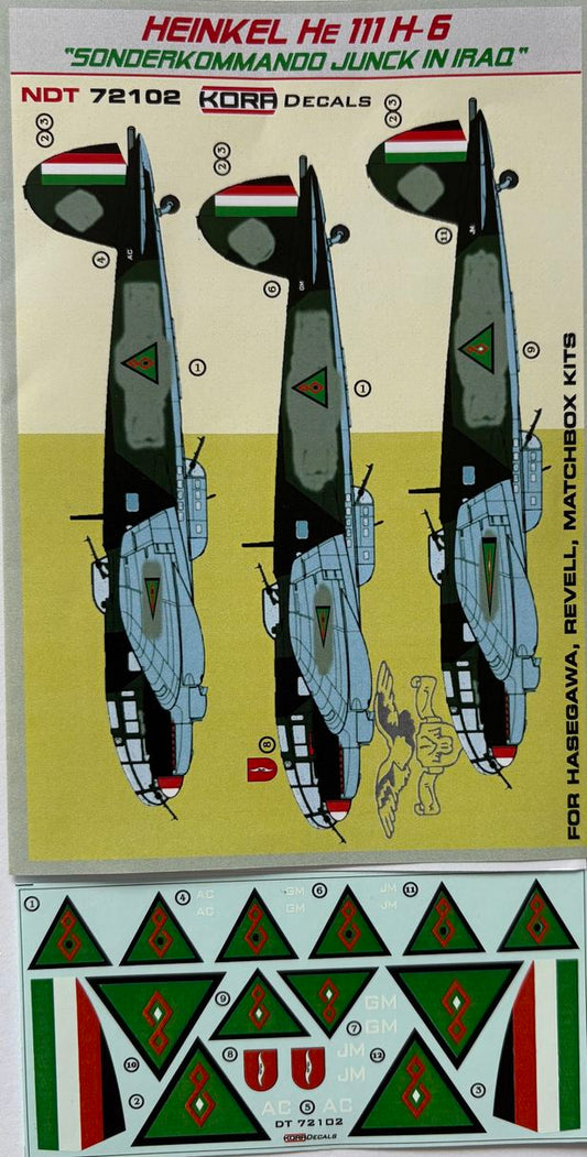 Kora NDT72102 1:72 Heinkel He-111H-6 Sonderkommando Junck in the Iraqi Air Force