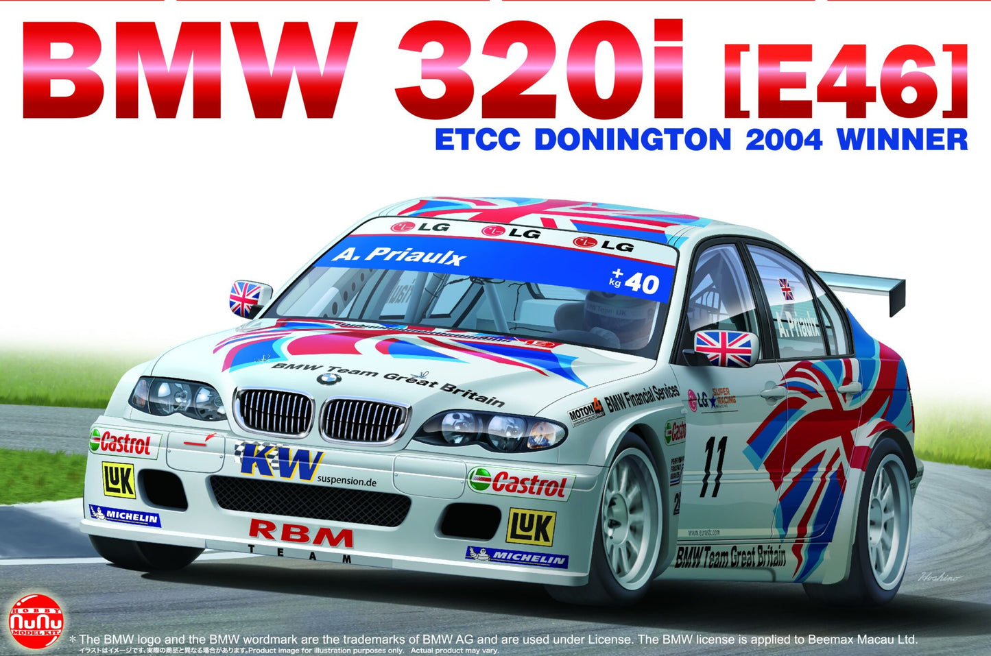 Nunu Model Kit 24033 1:24 BMW 320i [E46] ETCC Donington 2004 Winner