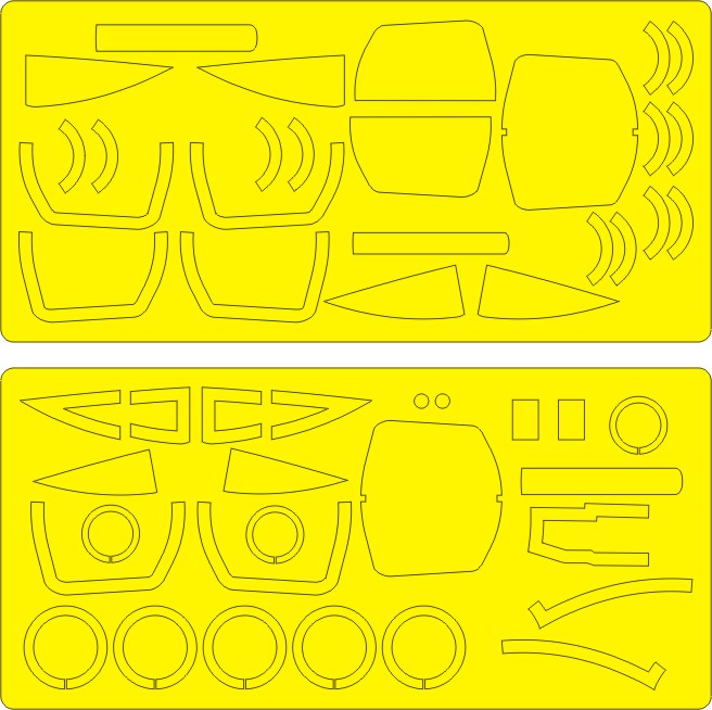 New Ware NWAM0216 1:48 F-105D Thunderchief Mask for EXPERT