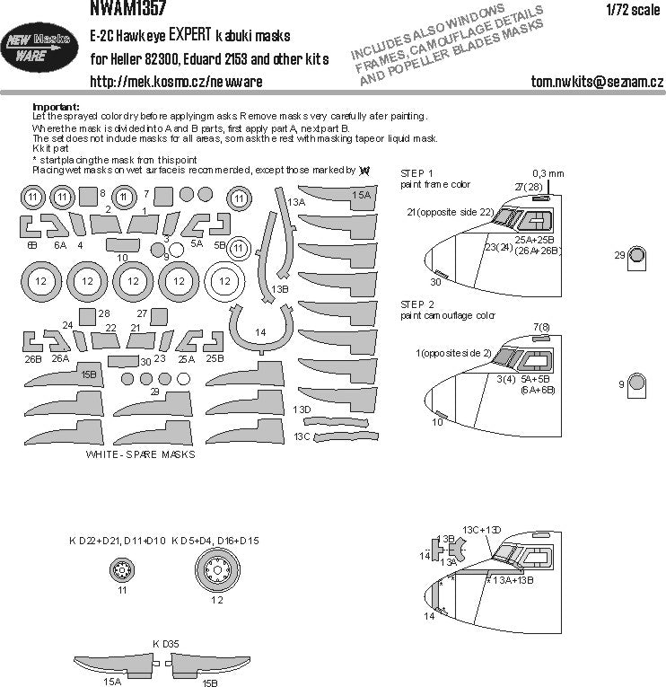 New Ware NWAM1357 1:72 Grumman E-2C Hawkeye Expert
