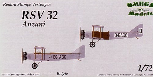 Omega Models 72388 1:72 RSV-32 Anzani Decals Belgium O-BADC and EC-AGG
