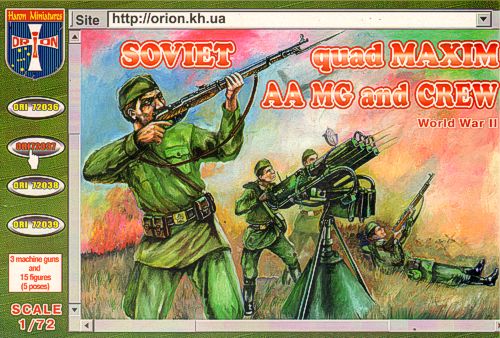 Orion Figures 72037 1:72 Soviet Quad Maxim AA MG and Crew WWII