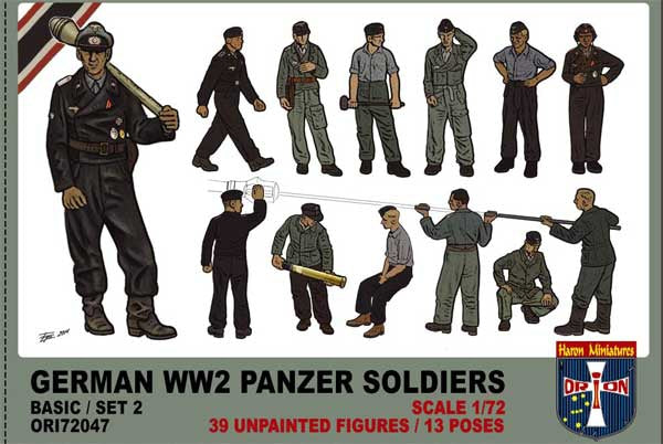 Orion Figures 72047 1:72 German Panzer Soldiers (WWII) Set 2
