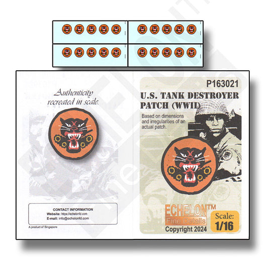 Echelon FD P163021 1:16 US Tank Destroyer WWII Patches