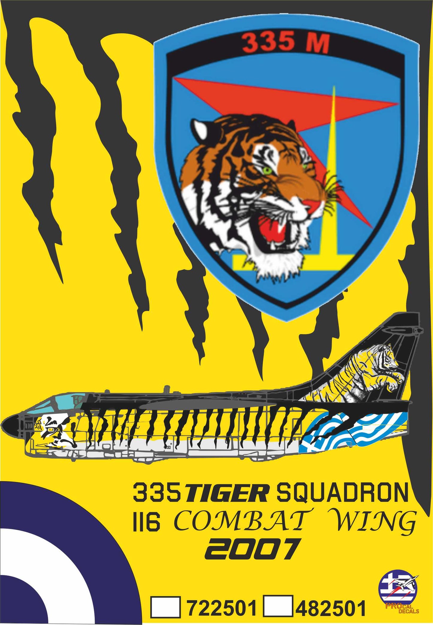 Procal Decals 322501 1:32 335 squadron Vought LTV A-7E Corsair TIGER 2007