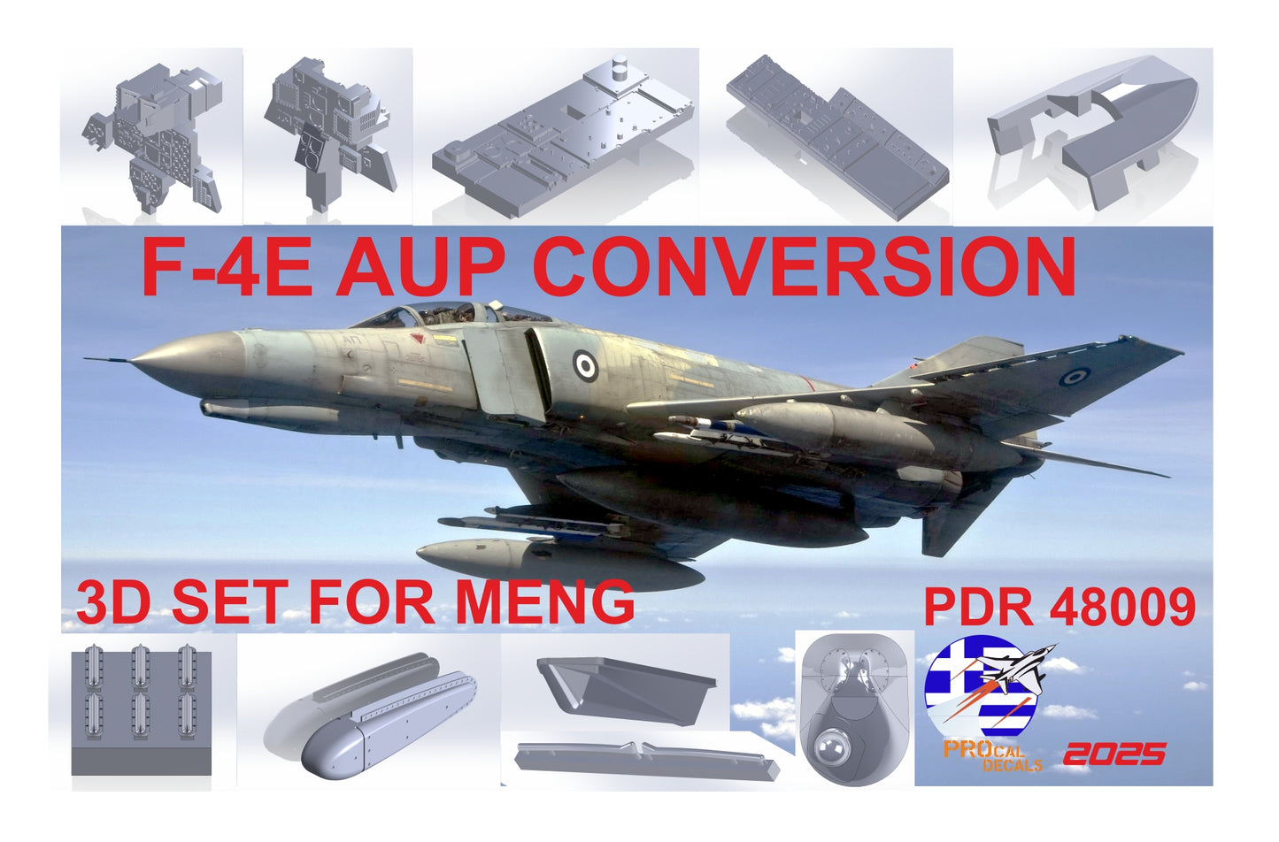 Procal Decals PDR48009 1:48 McDonnell F-4E Phantom convert it to GREEK A.U.P