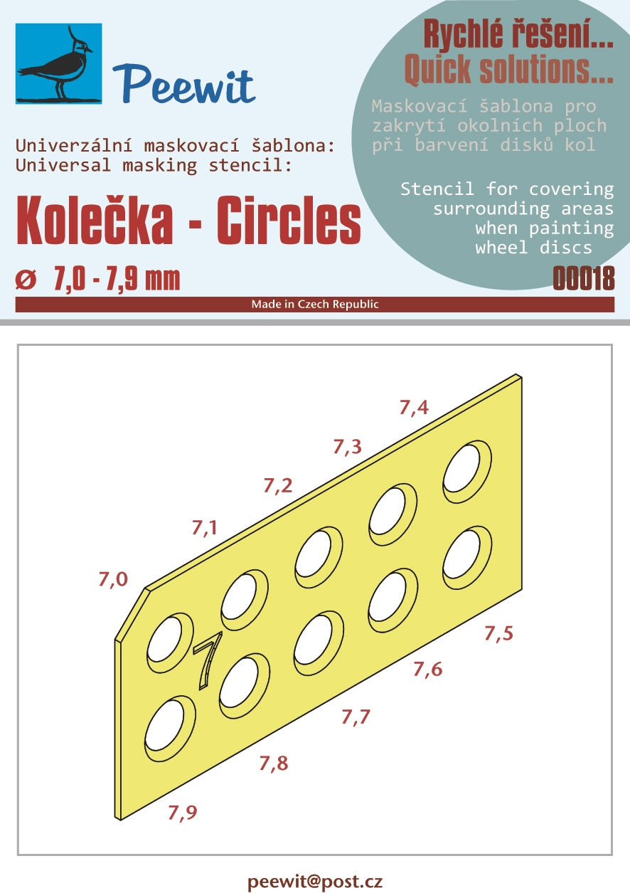 Peewit 00018 1:72 Circles 7 ÃƒÆ’Ã‚Â¢ÃƒÂ¢Ã¢â‚¬Å¡Ã‚Â¬ÃƒÂ¢Ã¢â€šÂ¬Ã…â€œ 7,9 mm